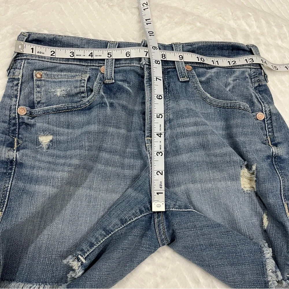 Ariat Blue Denim Jean Shorts Perfect Rise Boyfriend‎ 25 5 inch inseam nwot